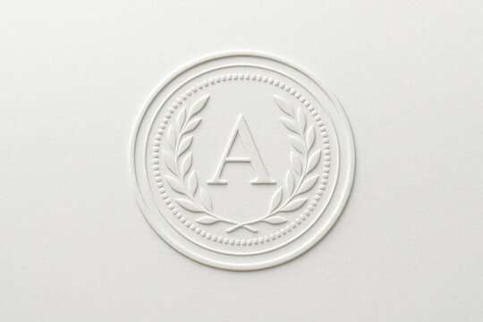 Expressionery 50mm round notary press embossed logo seal