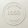 Expressionery 38mm notary press embossed logo seal