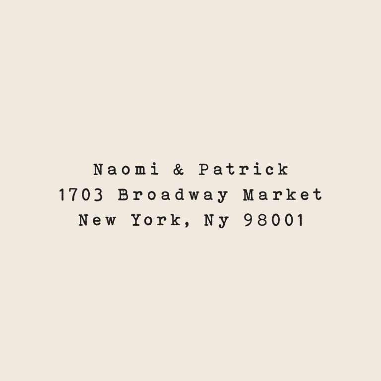 Typewriter Address Stamp