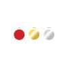 Colour palette showing red, gold, and silver embossing wafers