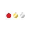 Colour palette showing red, gold, and silver embossing wafers