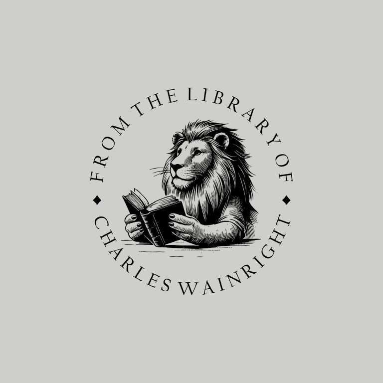 Lion Book Stamp