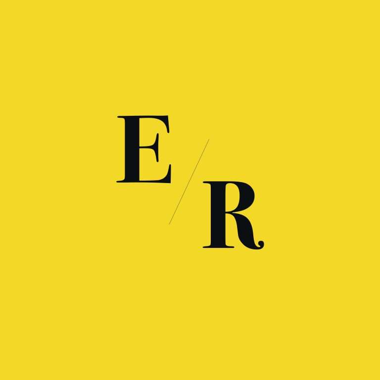 Yellow background with embossed Traditional initials for wedding stationery.