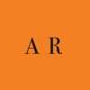 Orange wedding embosser design with script initials