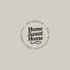 Home Sweet Home design address rubber stamp by Expressionery on neutral background.