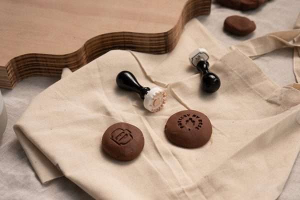 Small Monogram Clay Stamp
