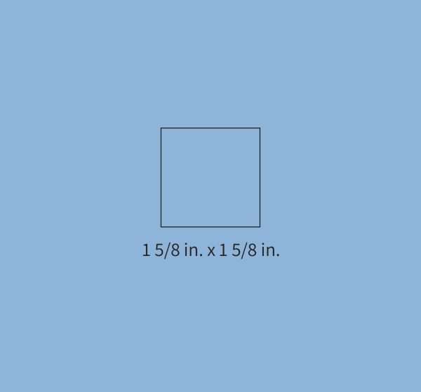  Blue background showing size guide for Expressionery self-inking stamp 4924.