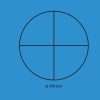 Blue background showing self-inking stamp size guide 40mm round.