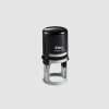 Black Shiny self-inking stamp R542 model, round 40mm size.